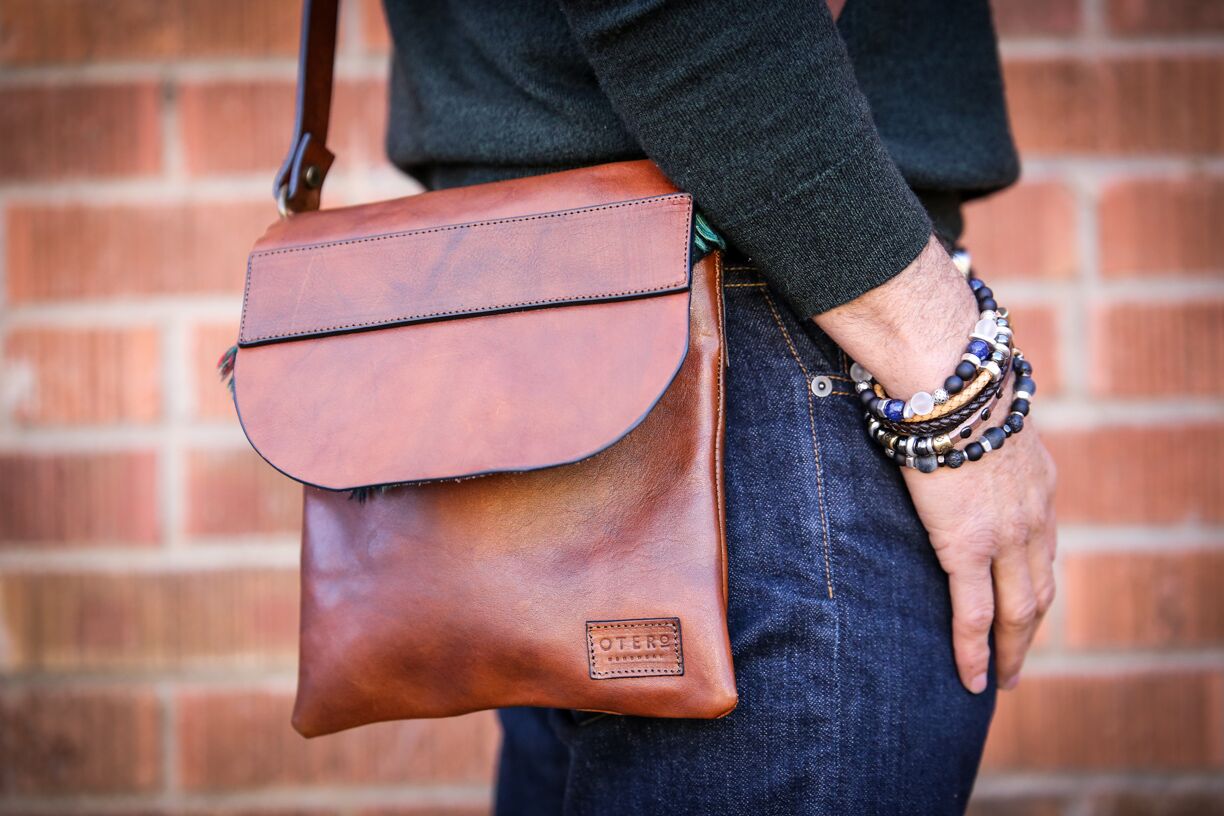 full grain leather crossbody bag