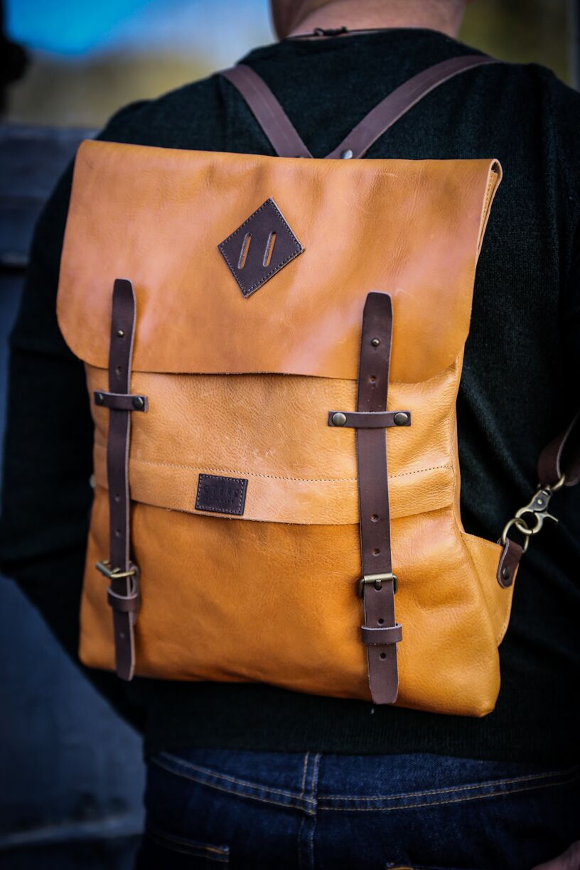 leather backpack