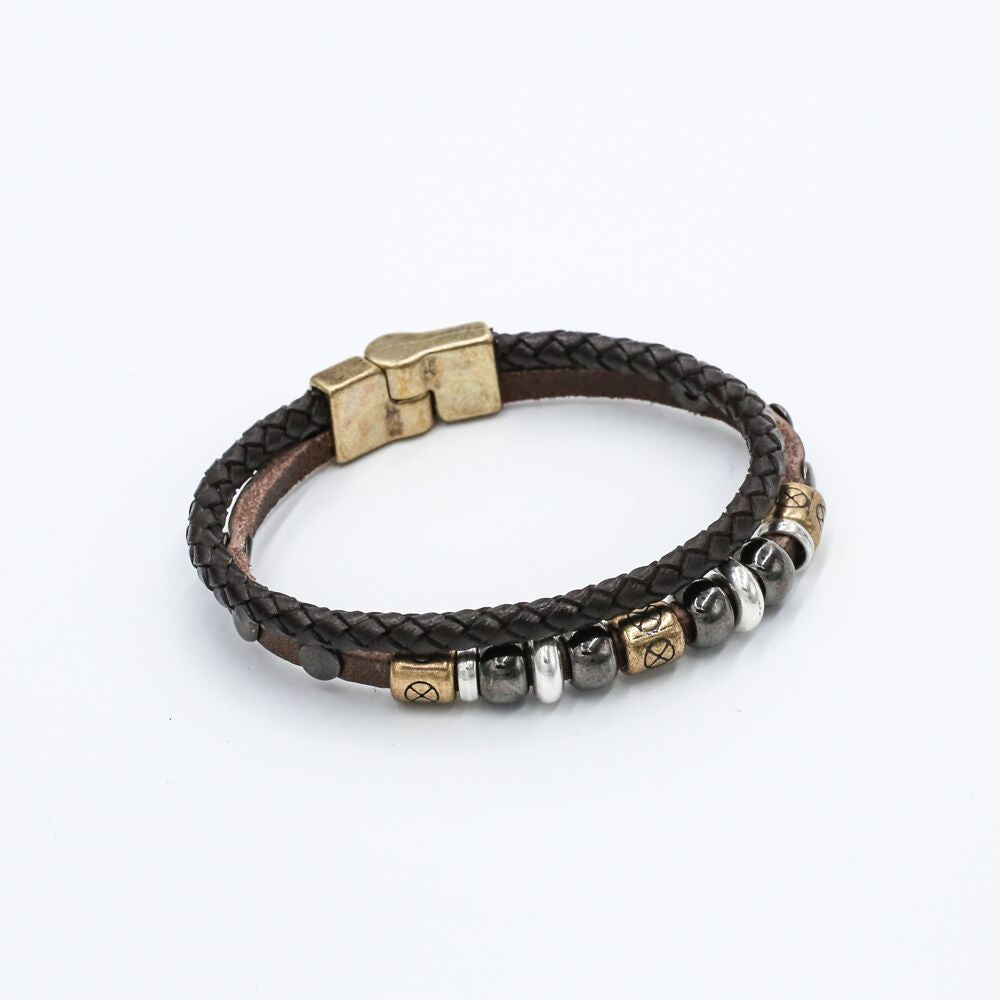 double braided bead bracelet