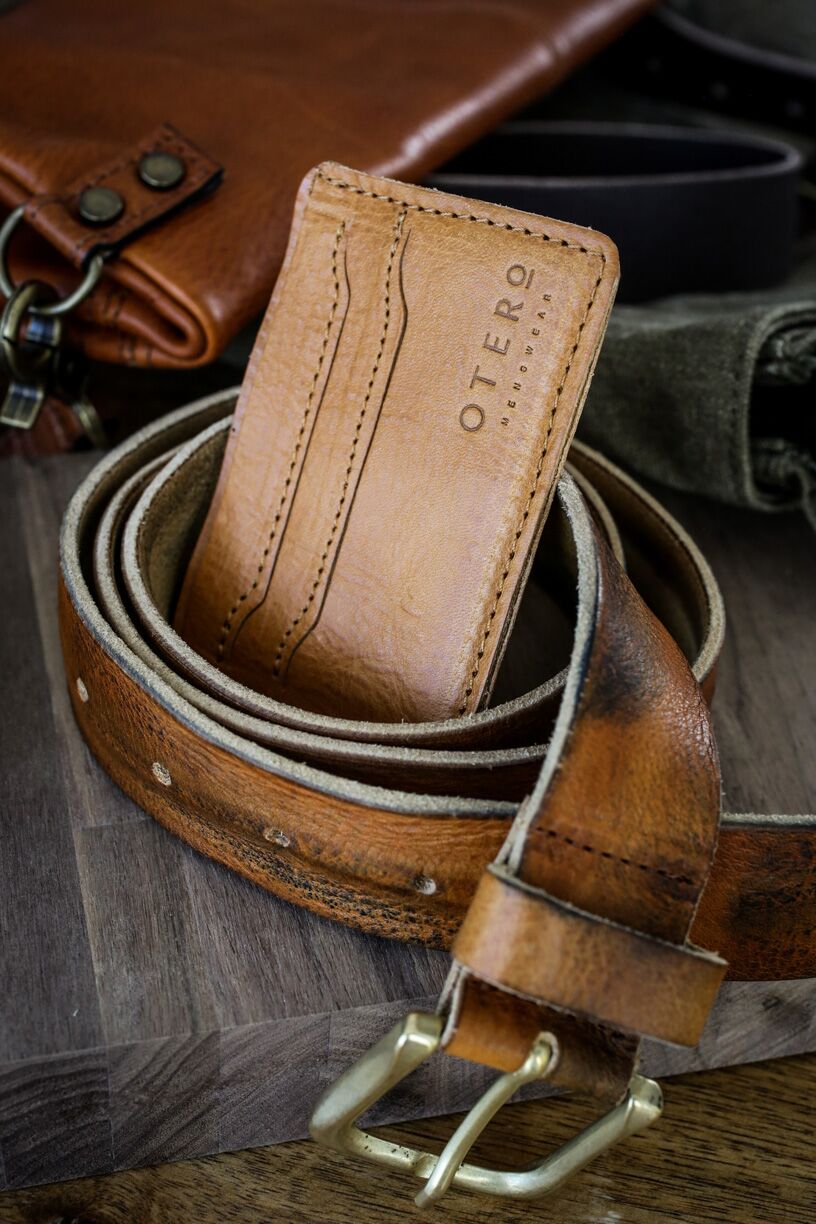 leather belt & wallet