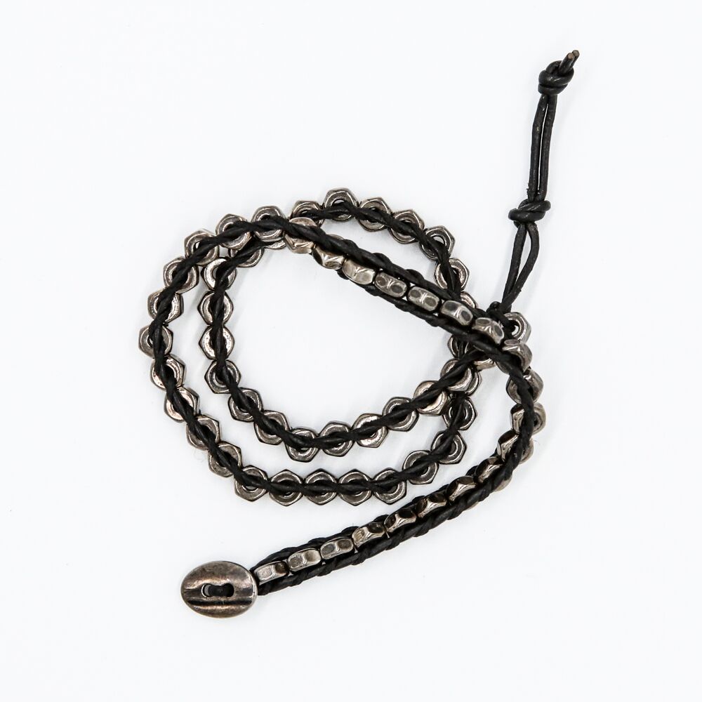 Black Foxtail Franco Chain Bracelet For Men | Classy Men Collection